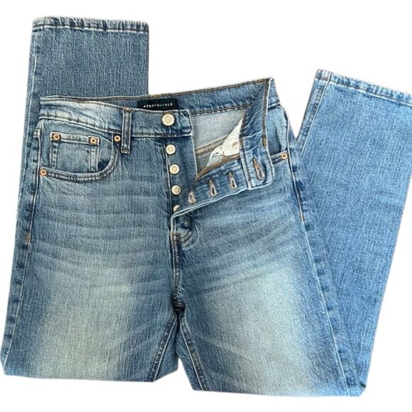Aeropostale High-Rise 90’s Straight Relaxed Jean Size 4 - Picture 2 of 16